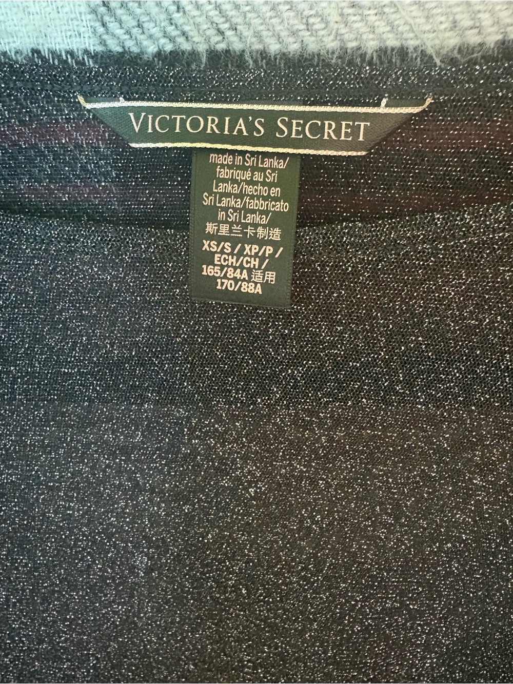 Victoria’s Secret Sheer mesh metallic shimmer long sleeve sparky blouse XS - Picture 5 of 8